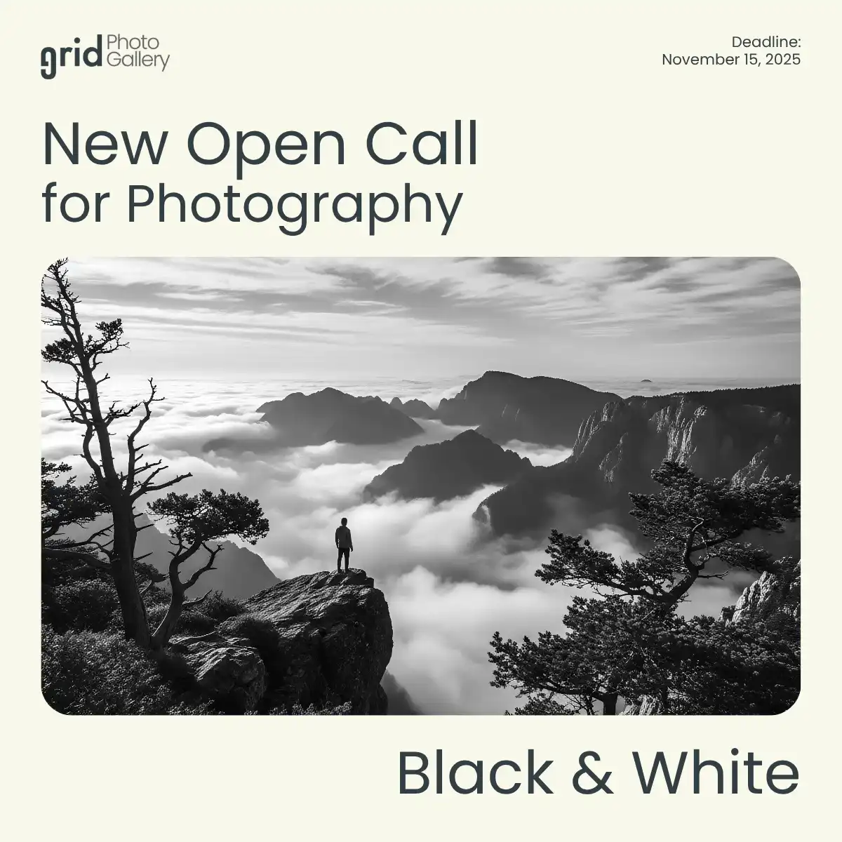 Black & White Open Call 2025 por Grid Photo Gallery