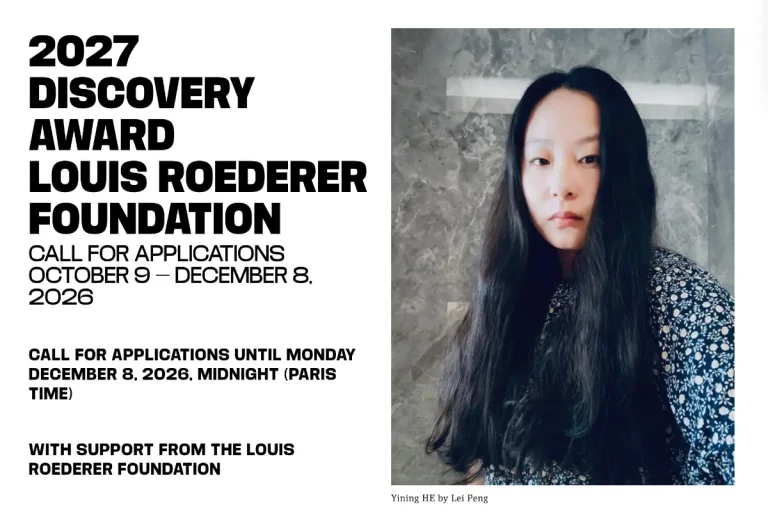 Rencontres d’Arles Discovery Award 2027 por Louis Roederer Foundation