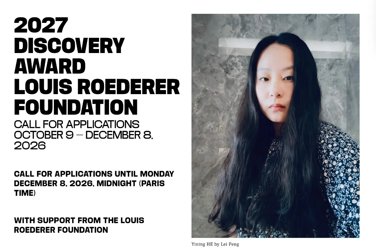 Rencontres d’Arles Discovery Award 2027 por Louis Roederer Foundation